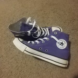 Purple high top Converse